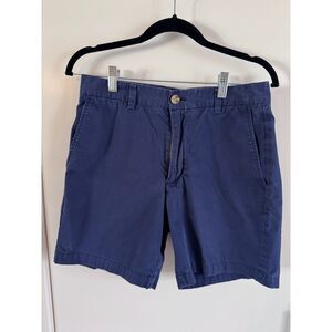 Vineyard Vines Breaker Shorts Blue Flat Front Size 30 7" inseam VGUC